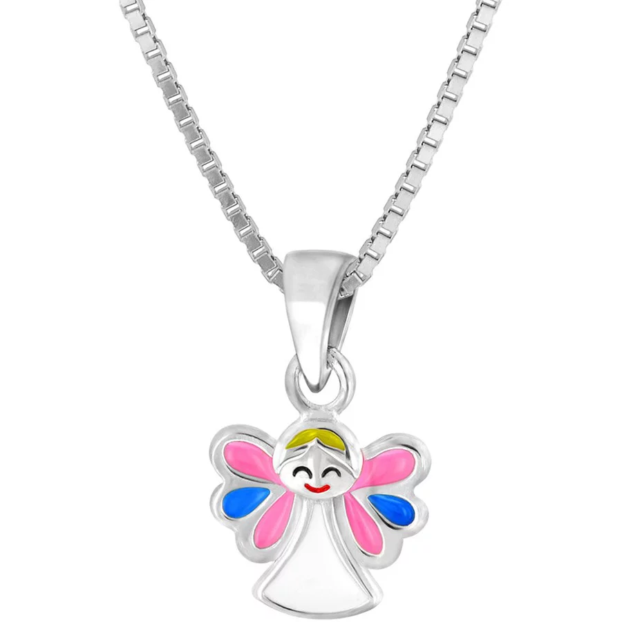 trendor Kinder-Halskette mit Schutzengel Silber 925 Collier silver