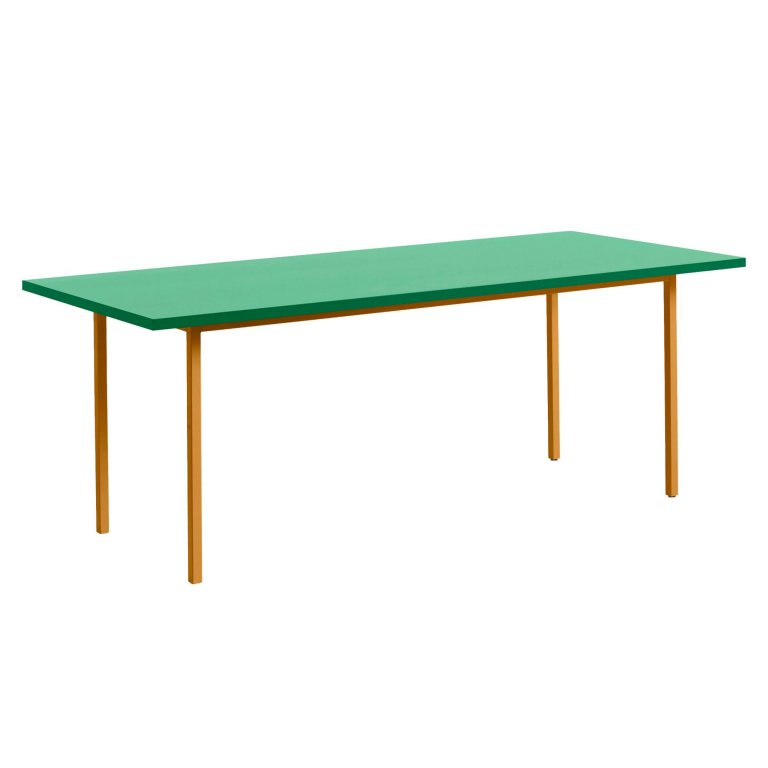 Hay Two-Colour tafel 200x90 mint groen, oker onderstel