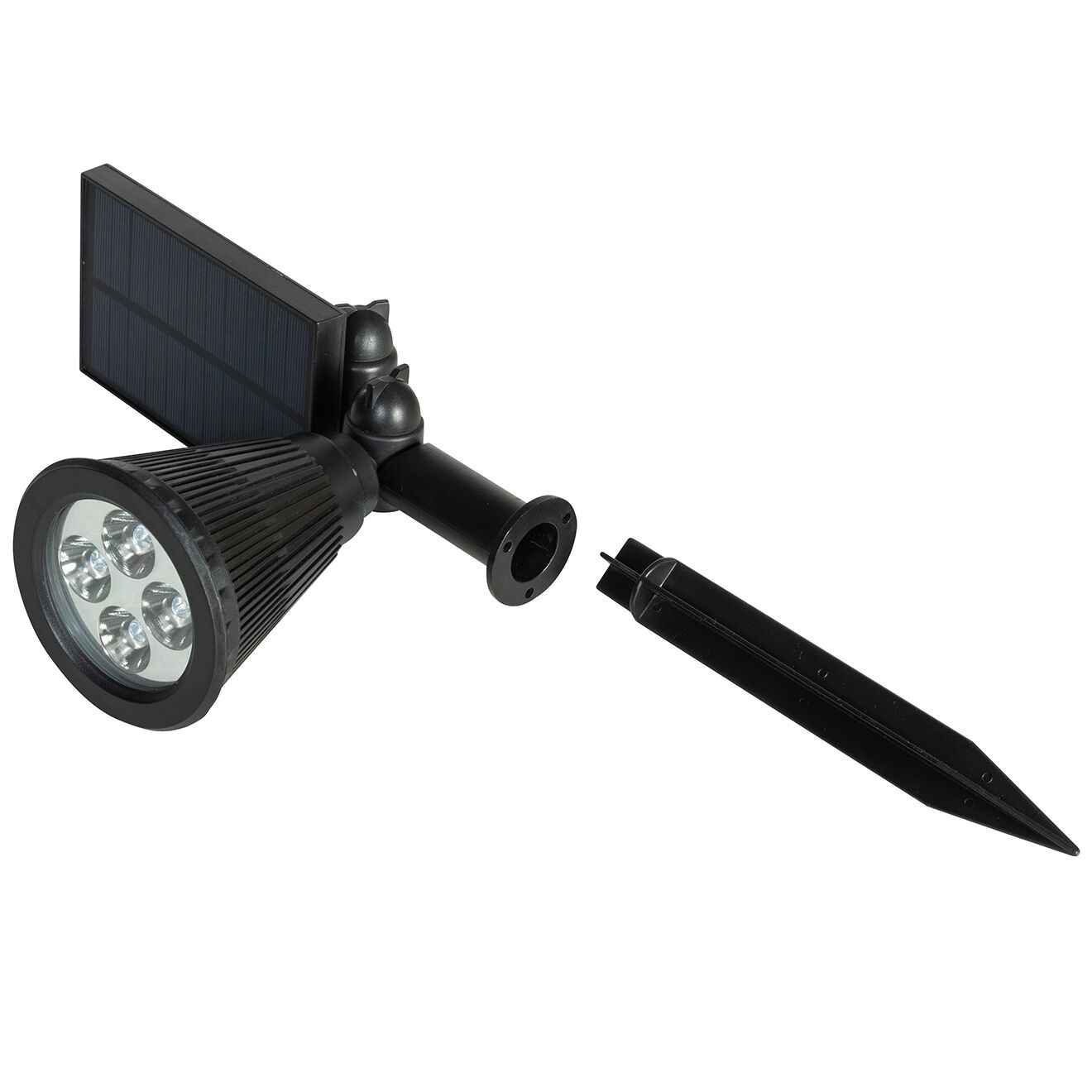 Pratik Garden 2 Spots Solaires 2-en-1 noirs - 12xD.9 cm