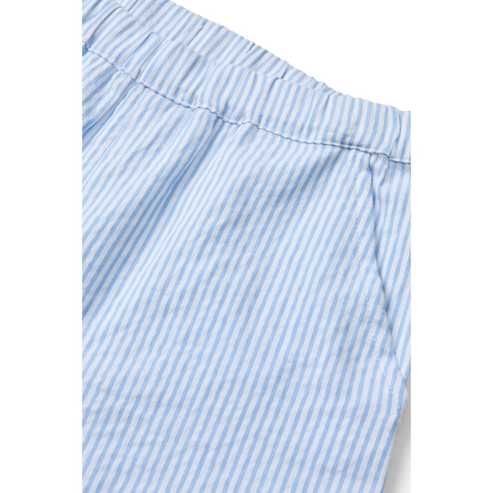 Køb COPENHAGEN COLORS Sky Blue W Cream Stripe Seersucker Shorts Sporty
