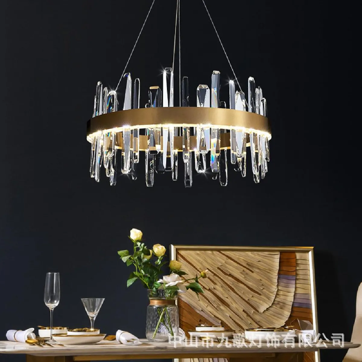 Universal Lustre Cristal Simple 30W - Rouge Net