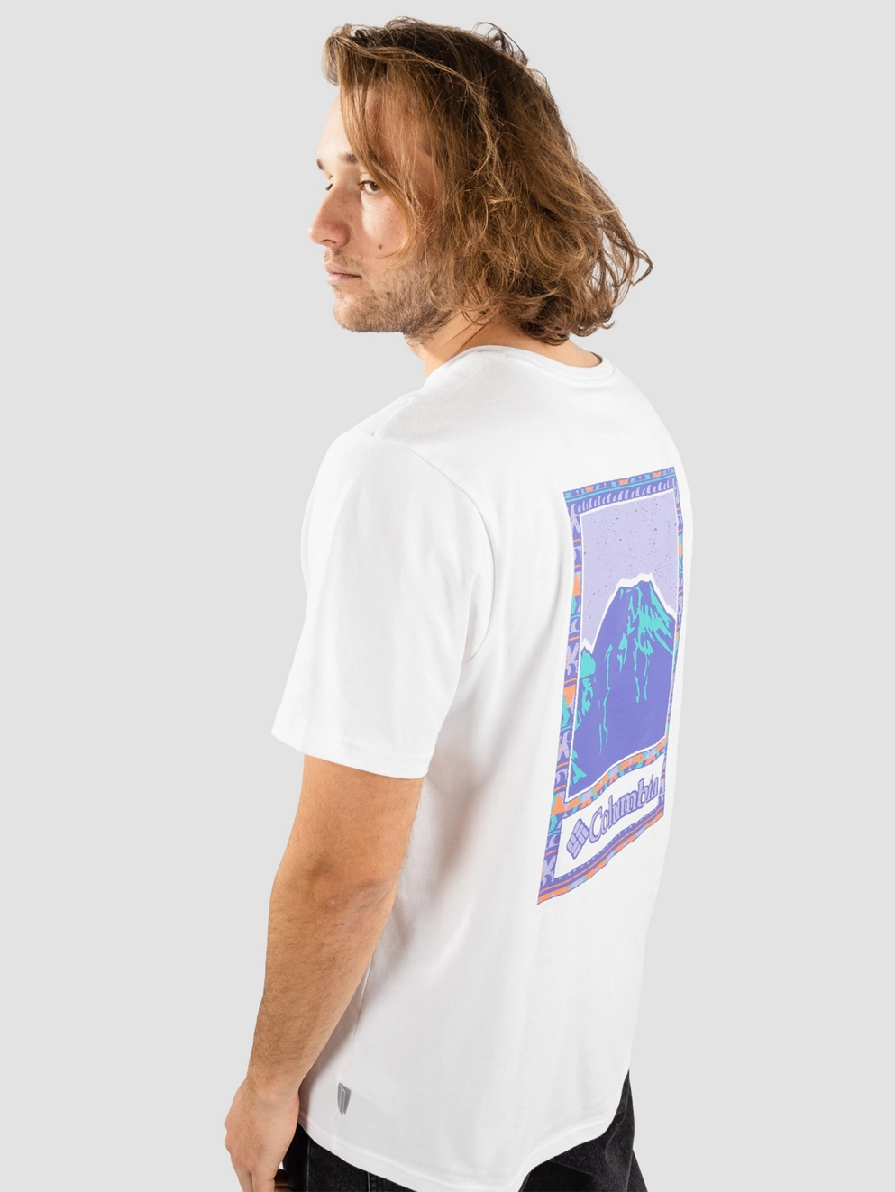 Columbia Explorers Canyon Back T-Shirt wht bordered beauty grap