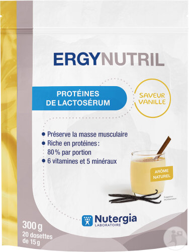 Nutergia Ergynutril Protéines De Lactosérum Vanille 300g