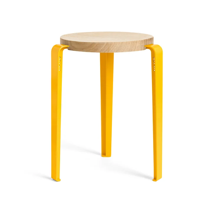 TipToe - LOU Hocker, Eiche natur / sonnenblumengelb