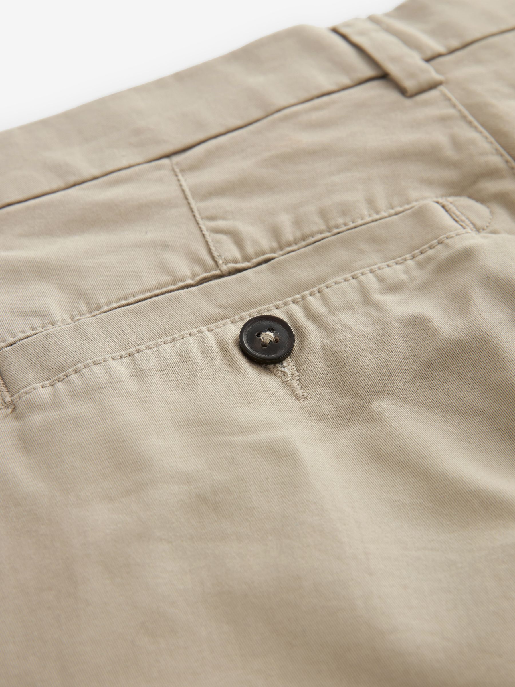 Pastelgeel - Slim Fit - Chinoshort met stretch