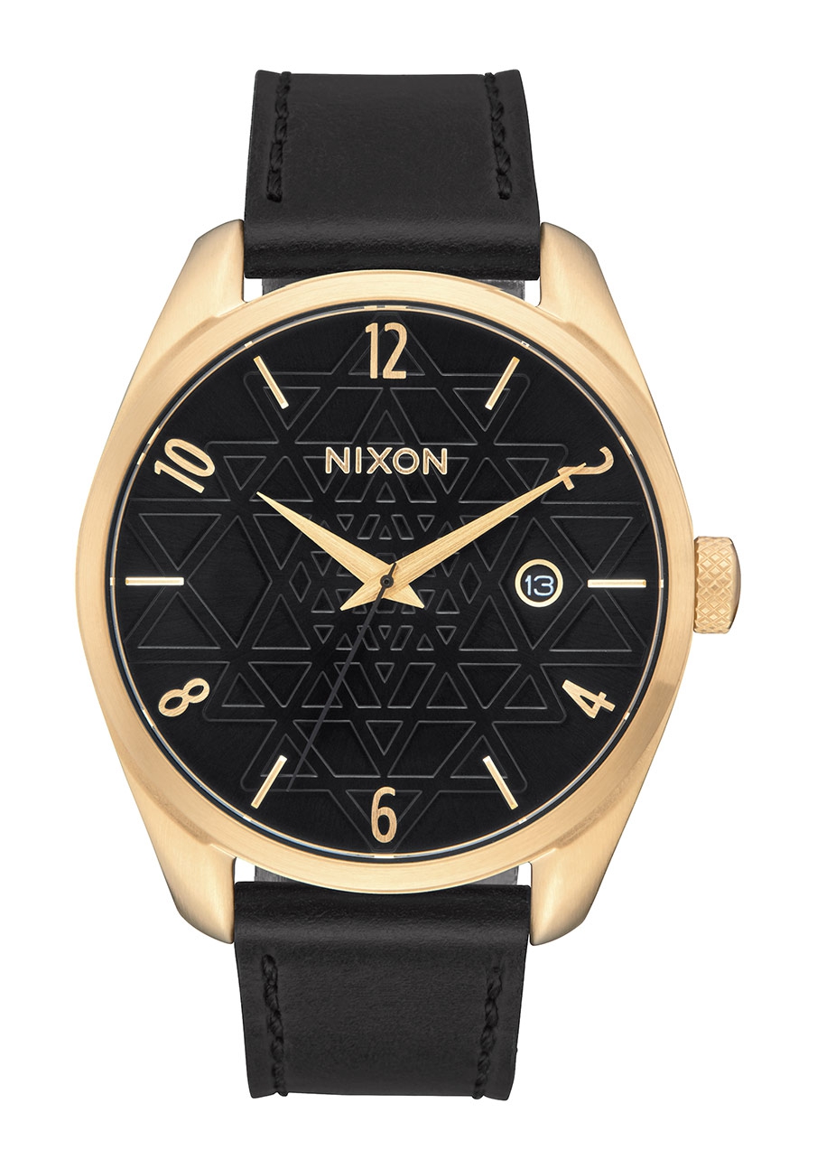 Nixon The Bullet Leather Gold / Black / Stamped A4732478