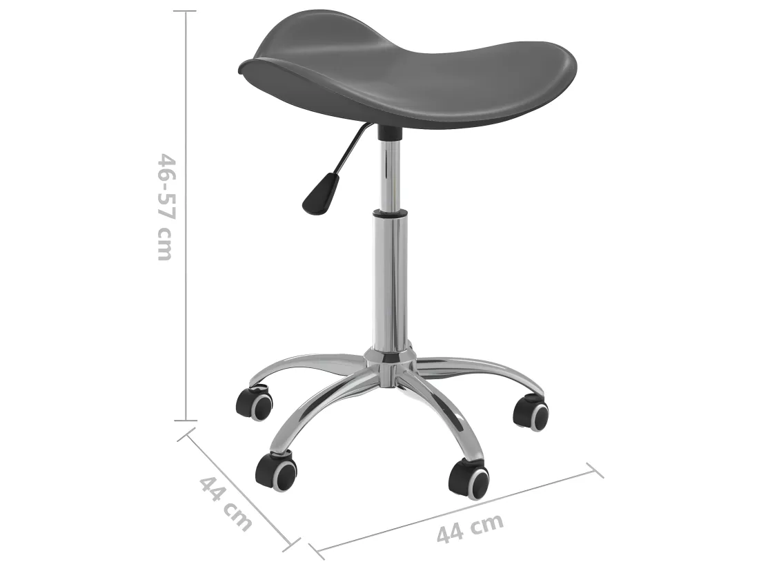 Chaise pivotante de salle à manger Gris Similicuir