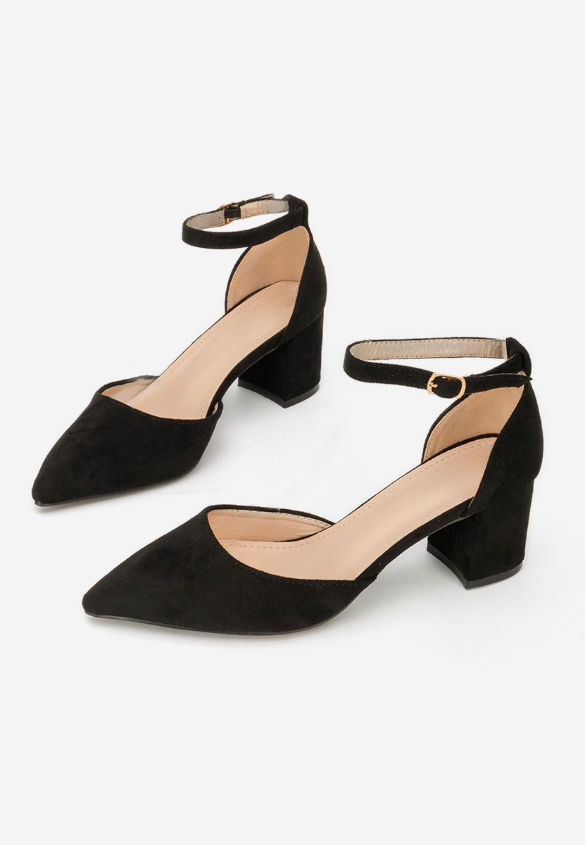 Chaussures à talon épais noirs Elrosa