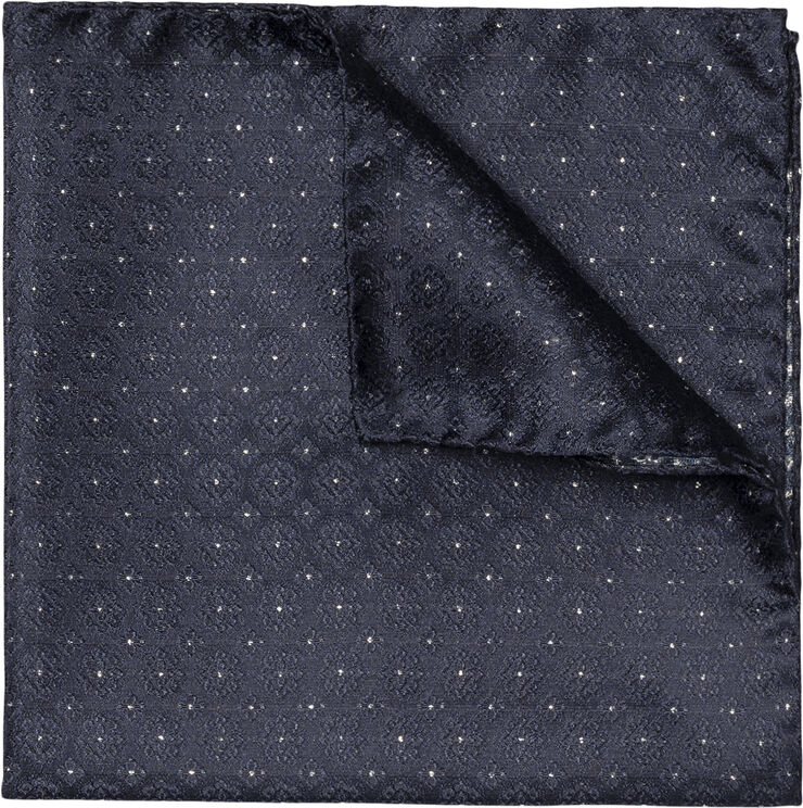 ETON Navy Blue Evening Silk Pocket Square Blå
