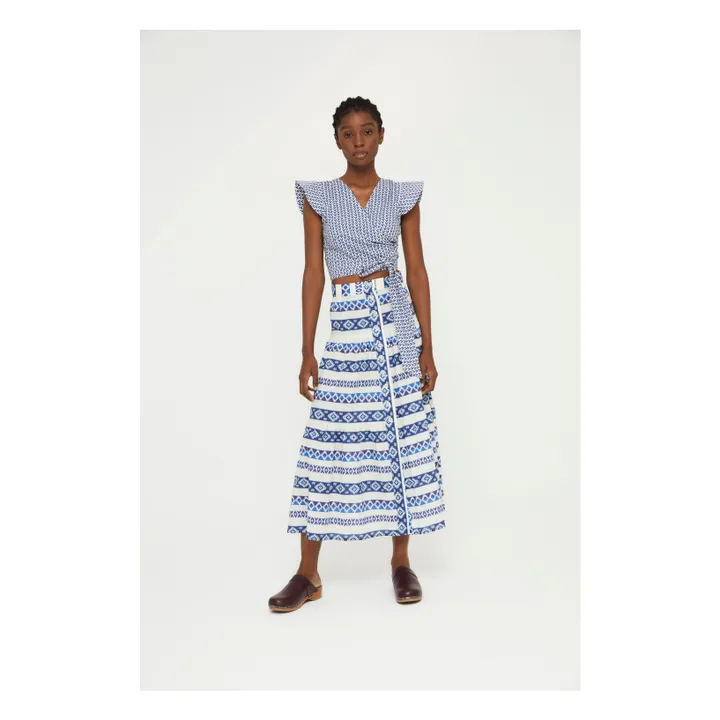 Sophie + Lucie Jupe Longue Bambu | Bleu