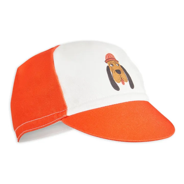 Mini Rodini Casquette Coton Bio Chien | Rouge