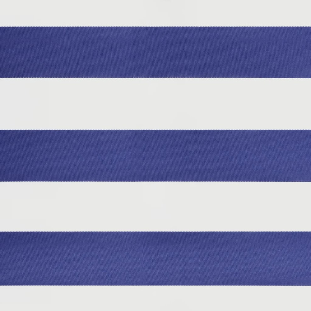 Auvent rétractable bleu et blanc 4,5x3 m tissu et aluminium