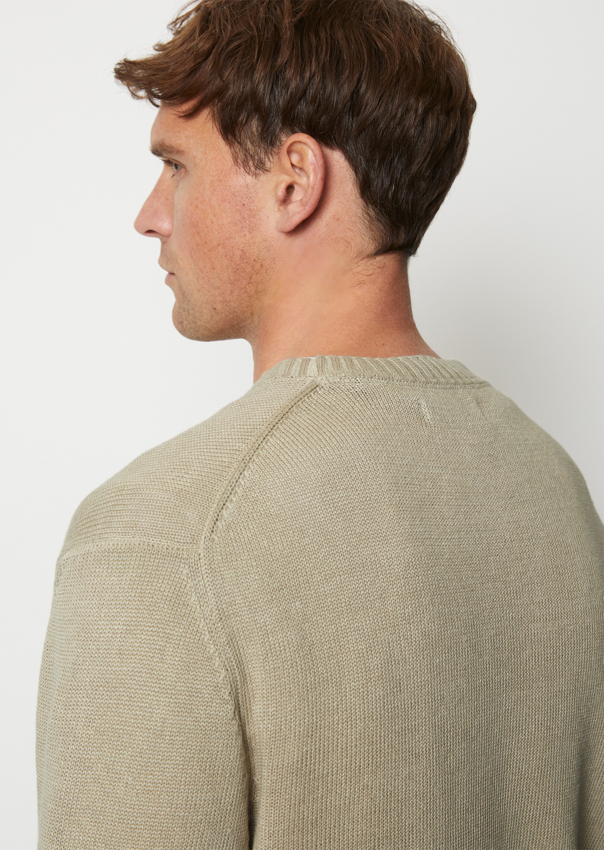 Pullover regular aus Baumwolle und Leinen