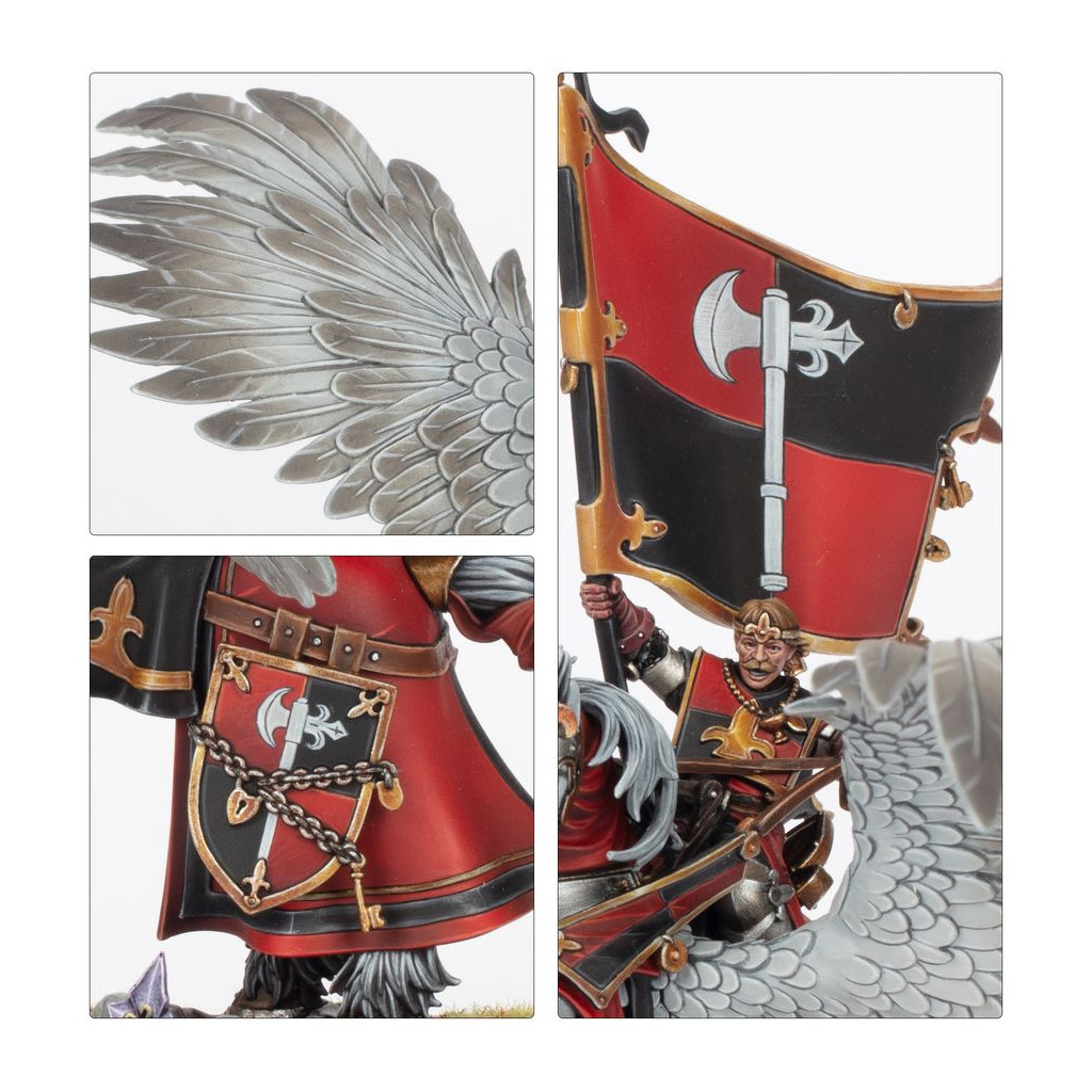 Warhammer - The Old World : Royaume de Bretonnie - Porteur de la Grande Bannière sur Pégase Royal