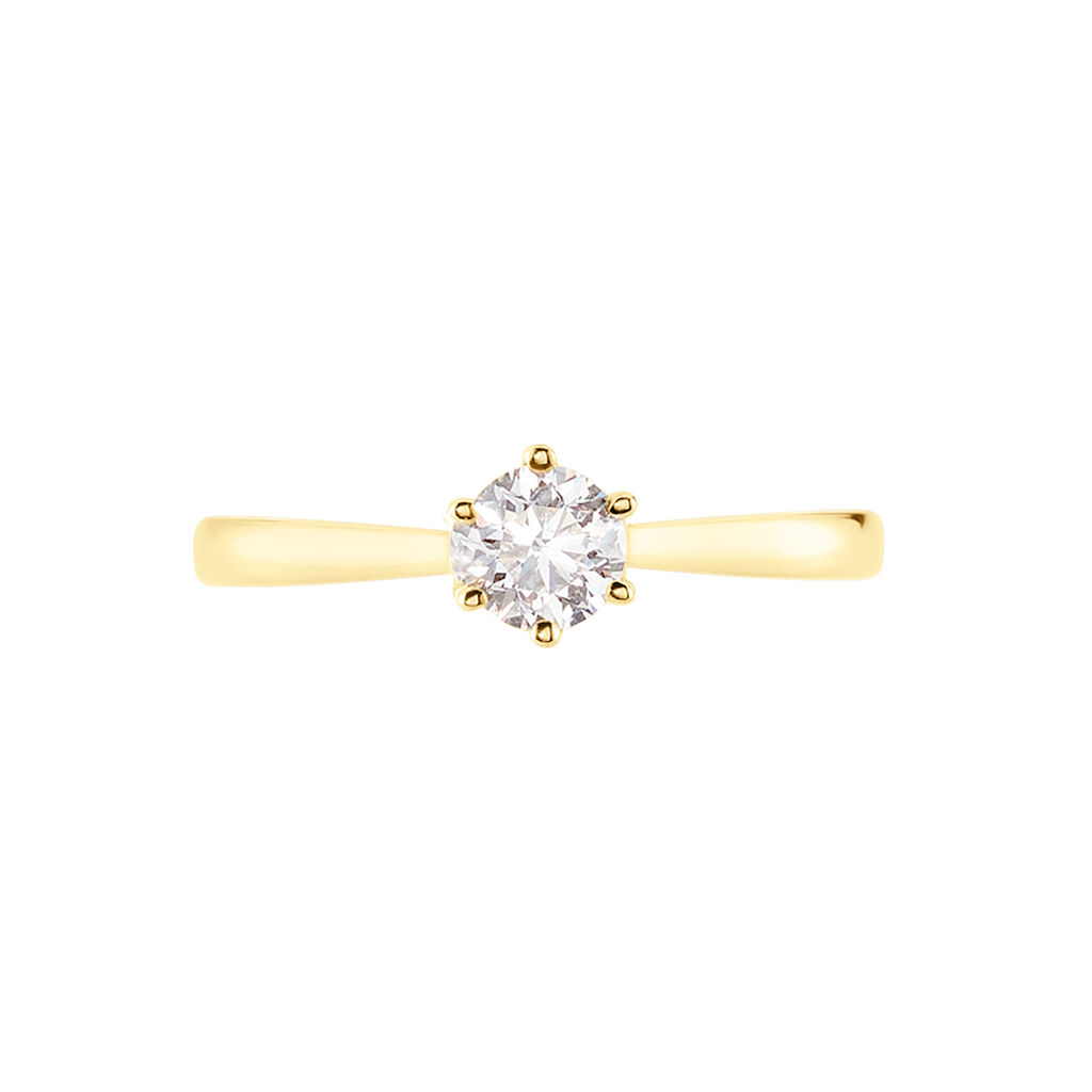 Bague Solitaire Athena Or Jaune Diamant