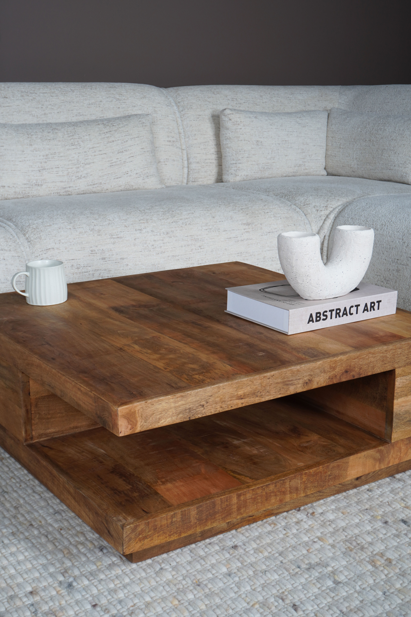 Salontafel Bram Mangohout 80x80 cm