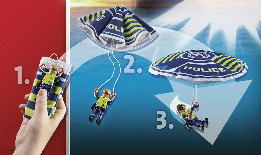 POLICIER PARACHUTISTE QUAD DES BANDITS - 70781