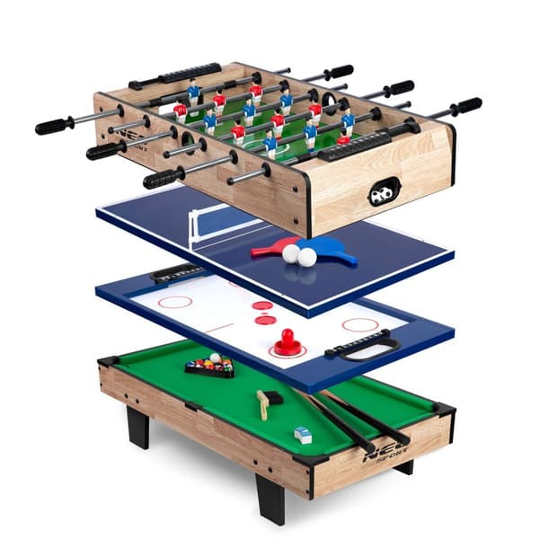 Multifunksjonelt spillebord 4-i-1 80x43x30cm NS-800 Wood