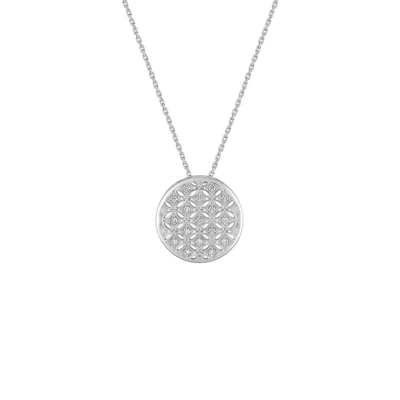 Collier Femme - Or 18 Carats - Diamant 0,14 Carats - Longueur : 42 cm