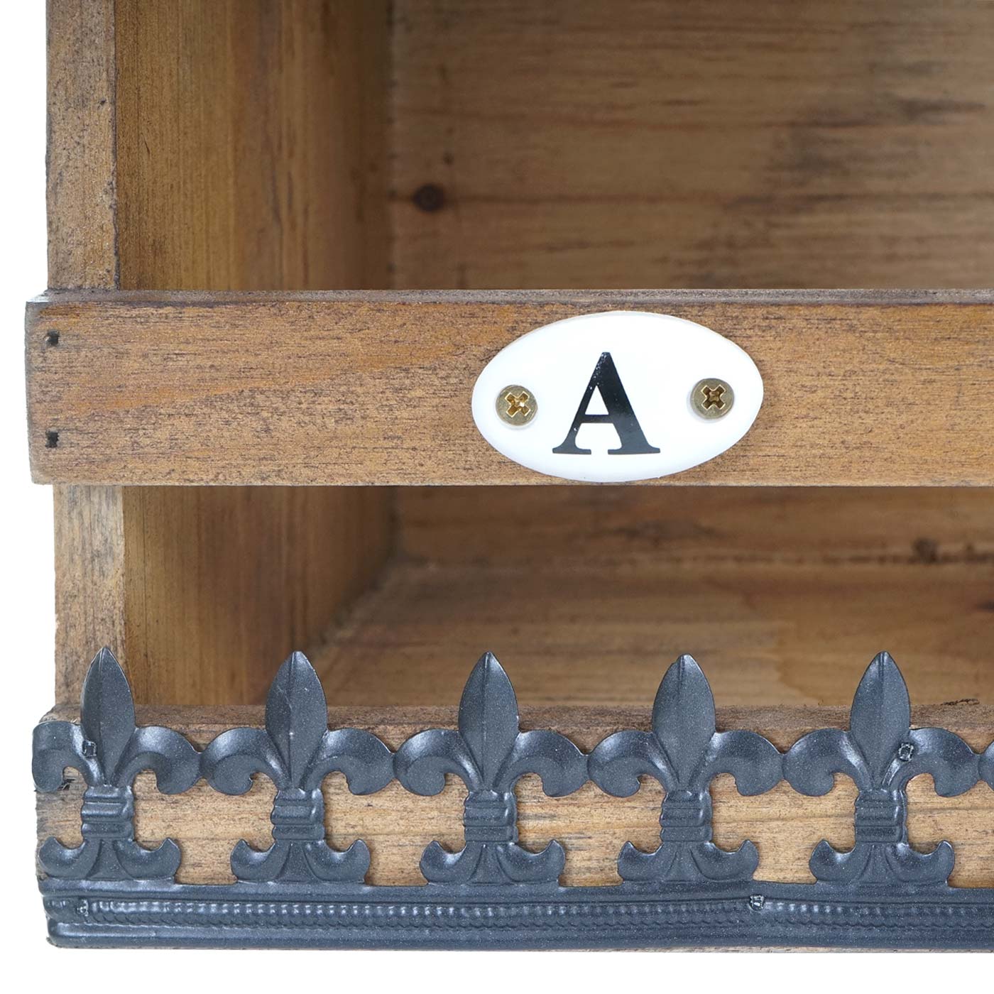 Wandregal MCW-A43, Hängeregal Regal, Tanne Holz massiv Vintage Shabby-Look 71x18x16cm