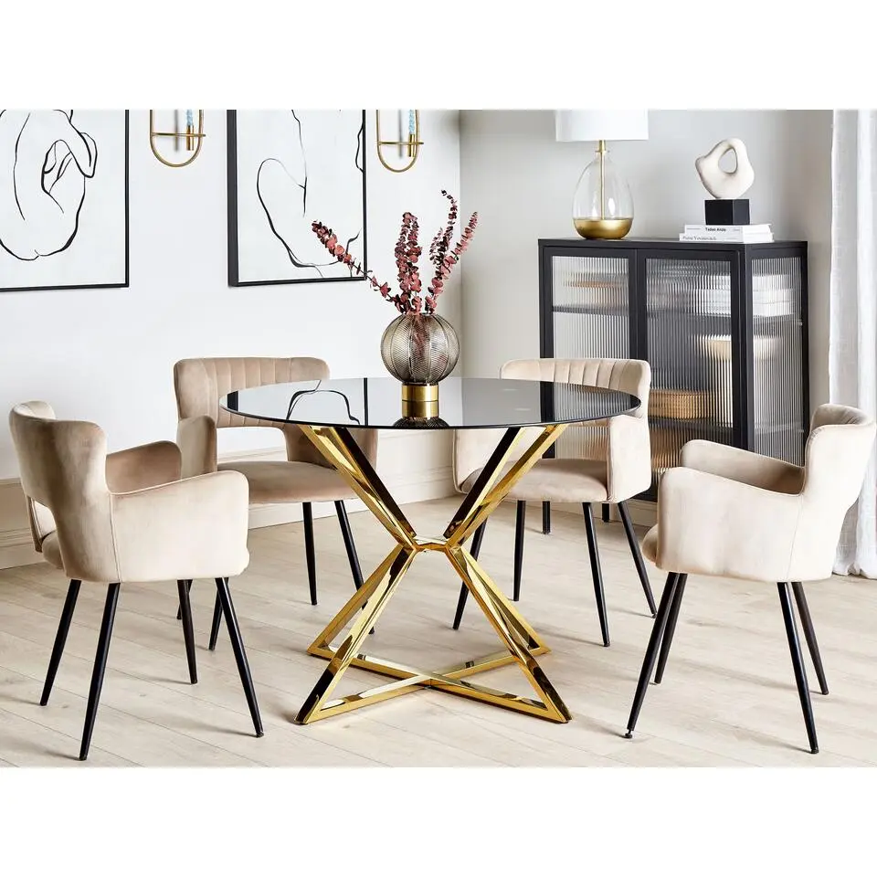 BOSCO - Eettafel - Zwart - Veiligheidsglas