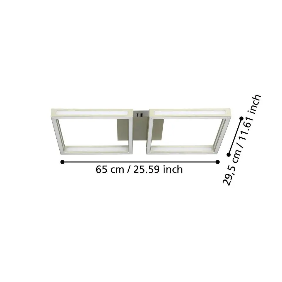 EGLO Altaflor Plafonnière - LED - Ø 40 cm - Grijs/Wit