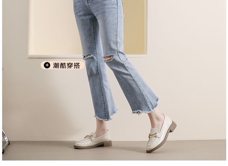 Aegina - Loafers met plateauzool en dikke hak