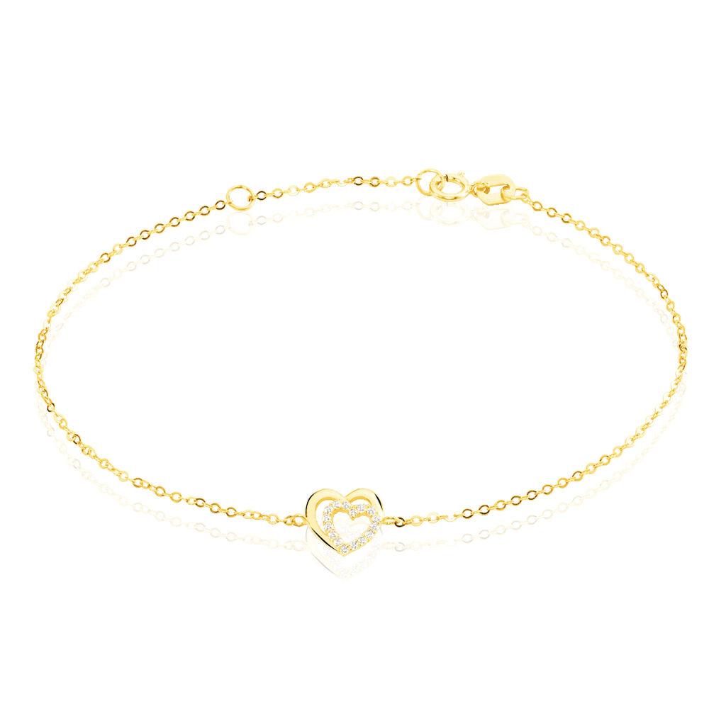 Bracelet Constancia Or Jaune Oxyde De Zirconium
