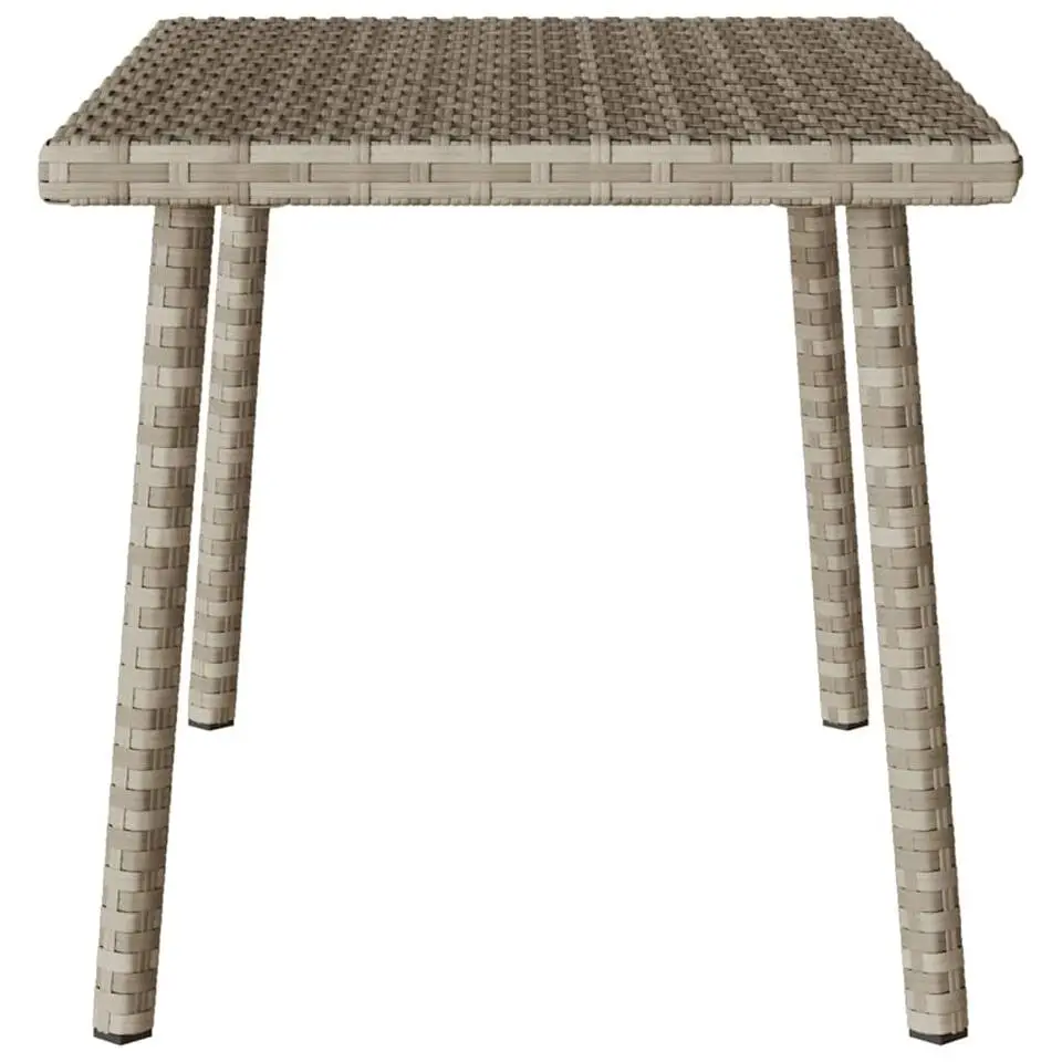 vidaXL - Tuin Salontafel - Grijs - Poly rattan - 60 x 40 x 37 cm