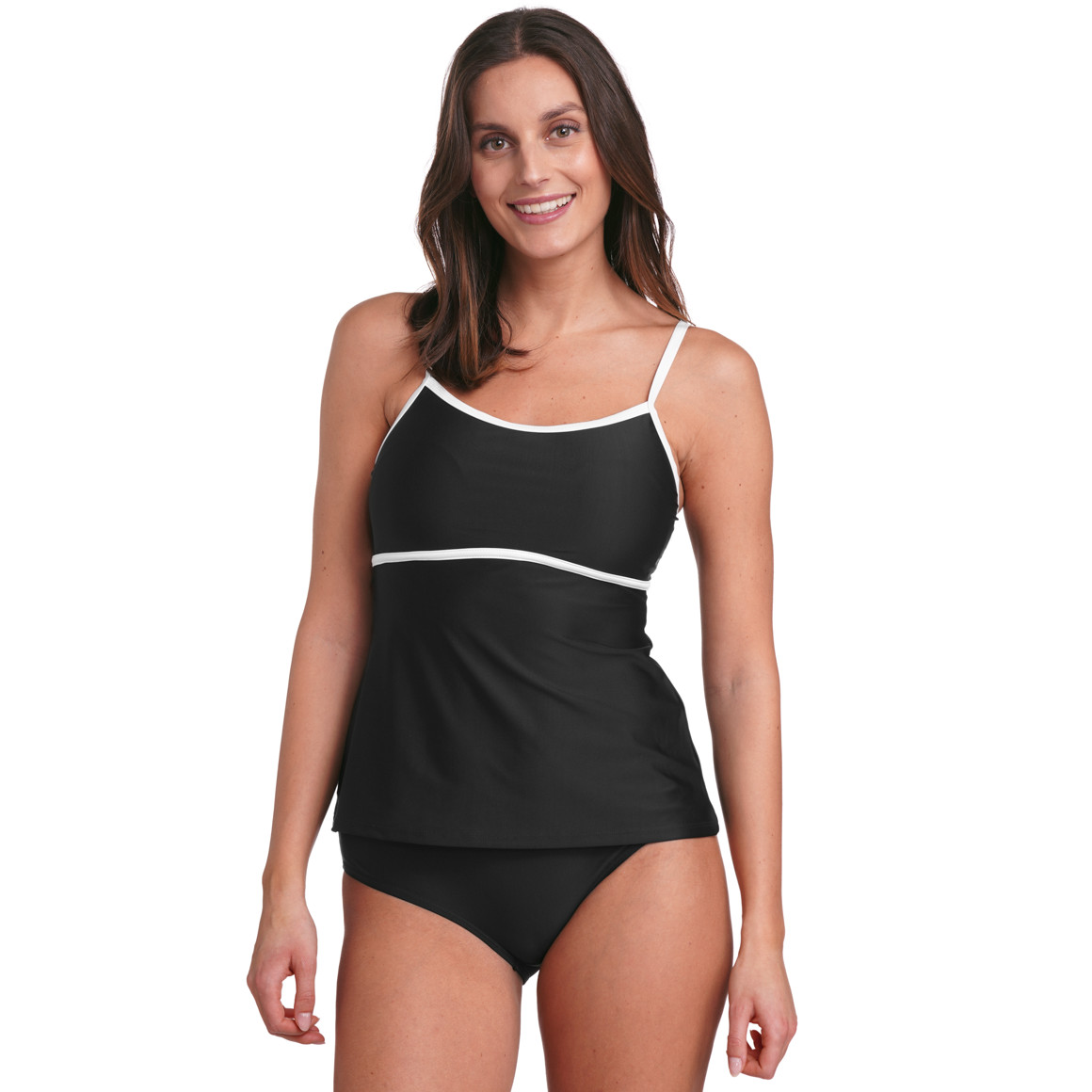 Gina Benotti Damen Bikinipanty mit Kontrastpaspel schwarz