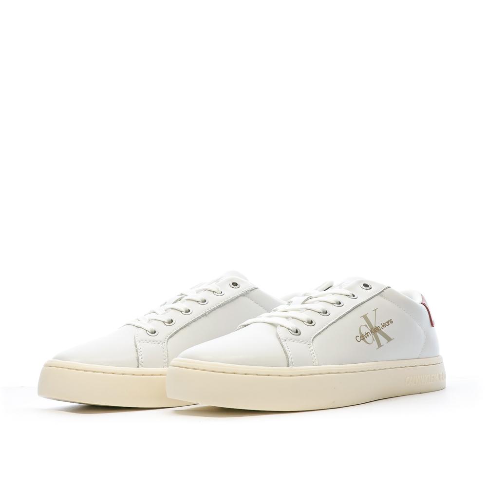 Calvin Klein Jeans Baskets Blanc/Rouge Homme Calvin Klein Jeans YM0YM00491