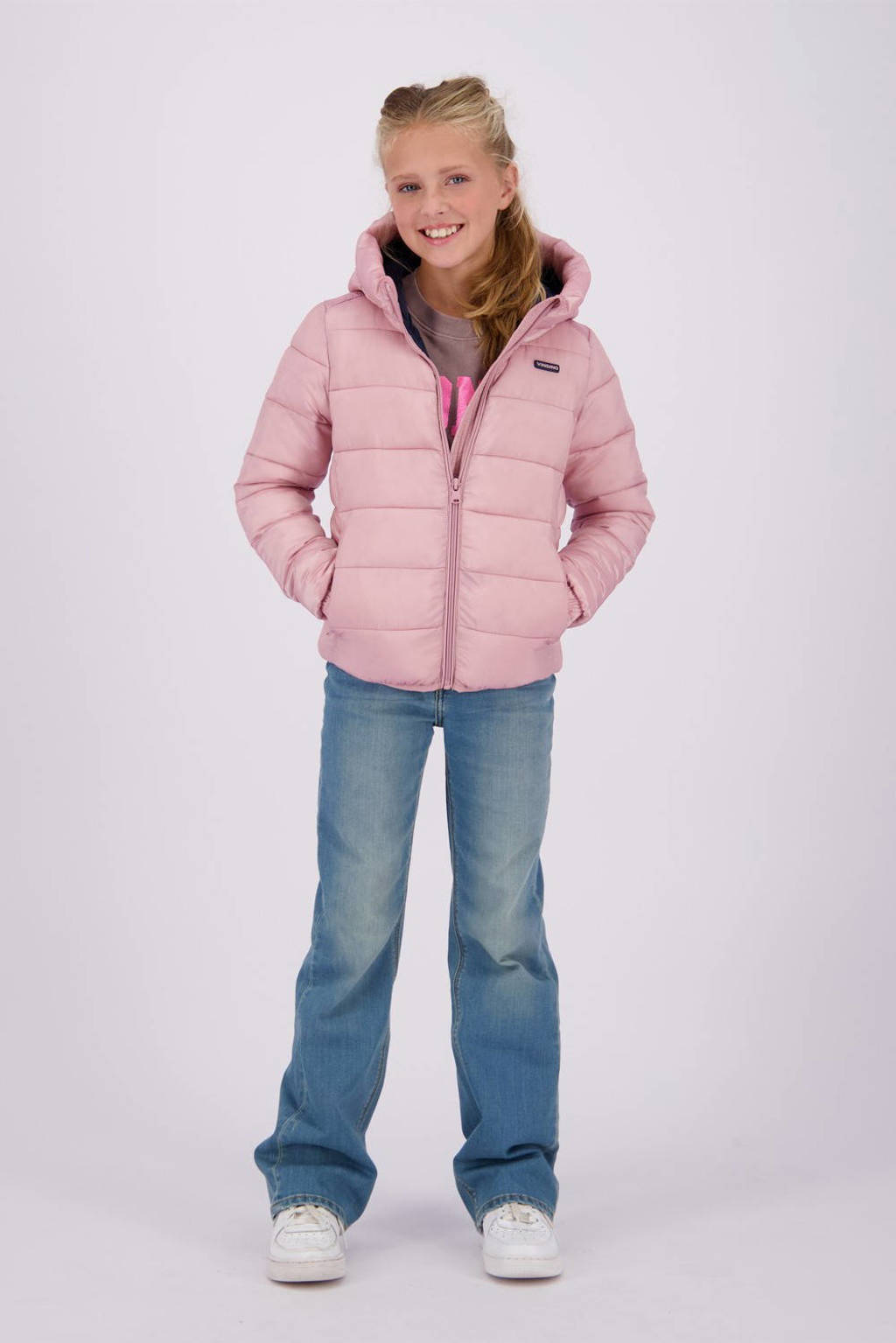 Vingino gewatteerde winterjas Tianne pastelroze