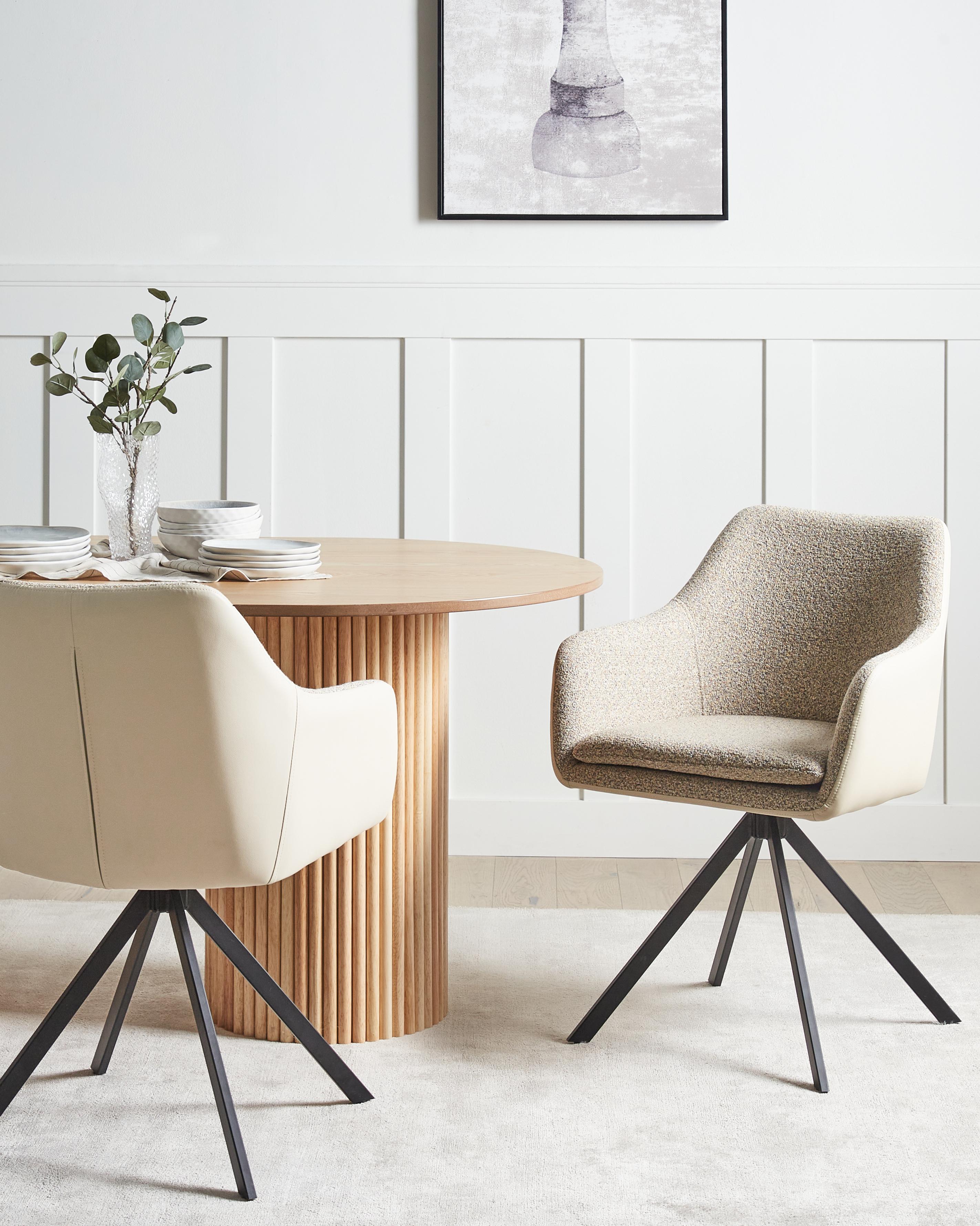 Set van 2 eetkamerstoelen LITHIA Taupe