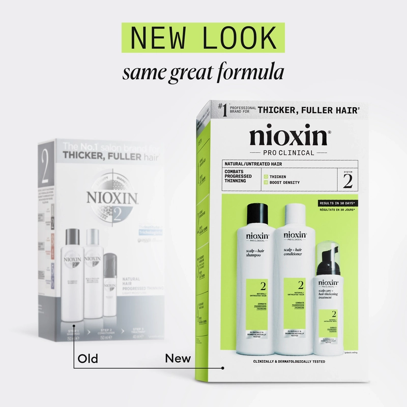 Nioxin System 2 Trial Kit 340 ml - Natural/Untreated Hair