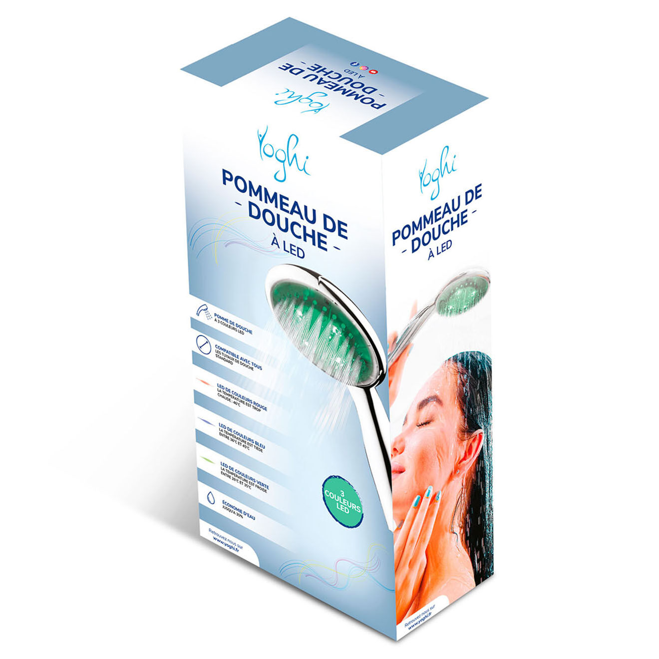 Yoghi Pommeau de douche Eco Filter chromé  - 50x26.5x45 cm