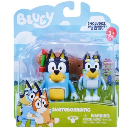 Moose Toys Bluey Figuren 2er Packung Skateboarding
