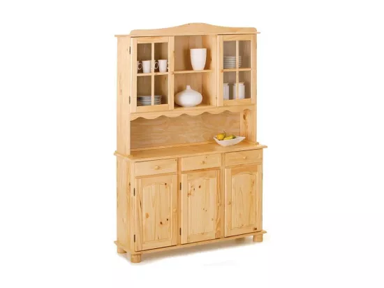 Vaisselier 3 Portes en Bois Massif 