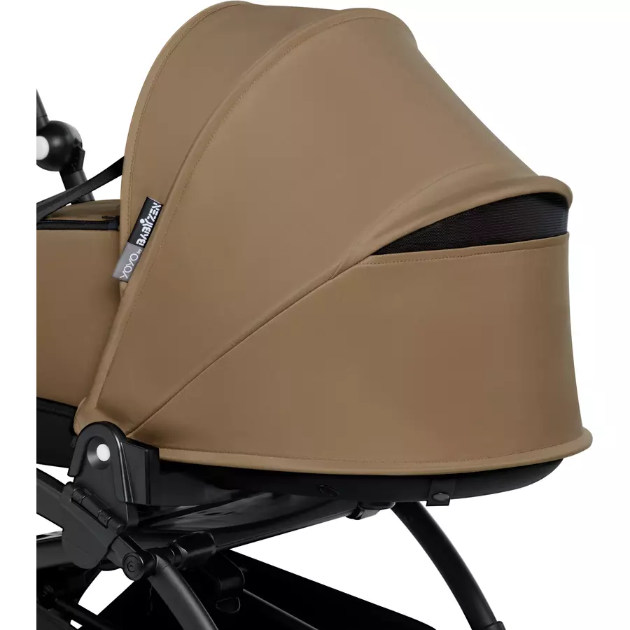 BABYZEN Kinderwagen YOYO2 0+ Black mit Liegewanne und Textilset Toffee