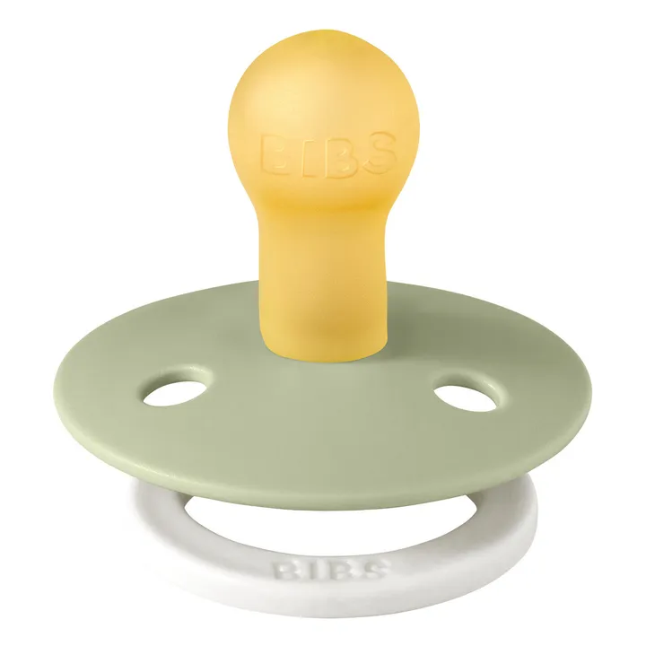 Bibs Tétines phosphorescentes en caoutchouc naturel - Set de 2 | Vert amande