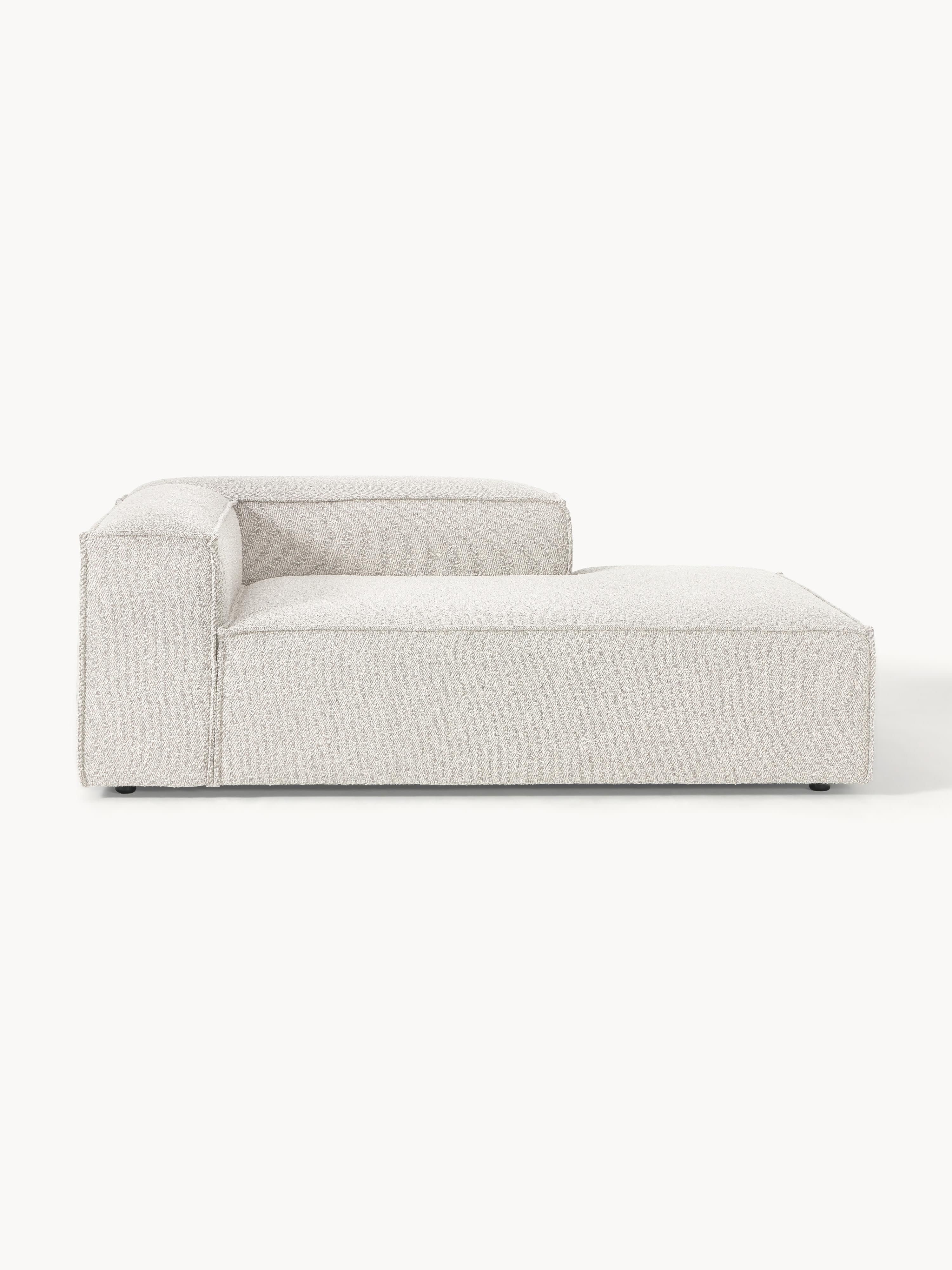 Chaise longue hoekmodule Lennon van bouclé