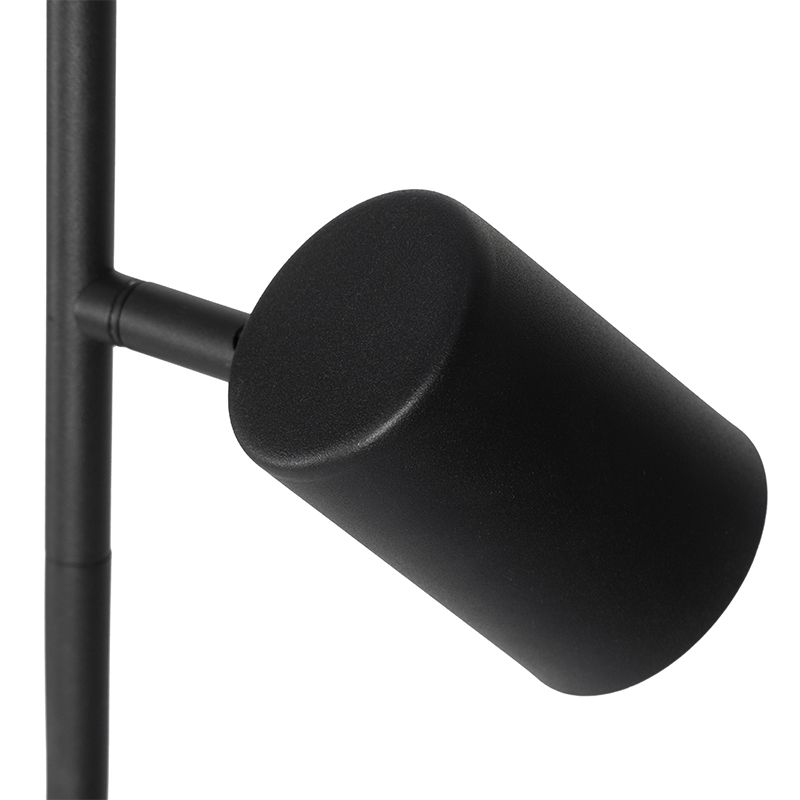 Smart vloerlamp zwart 3-lichts incl. 3 Wifi GU10 50mm - Jeana