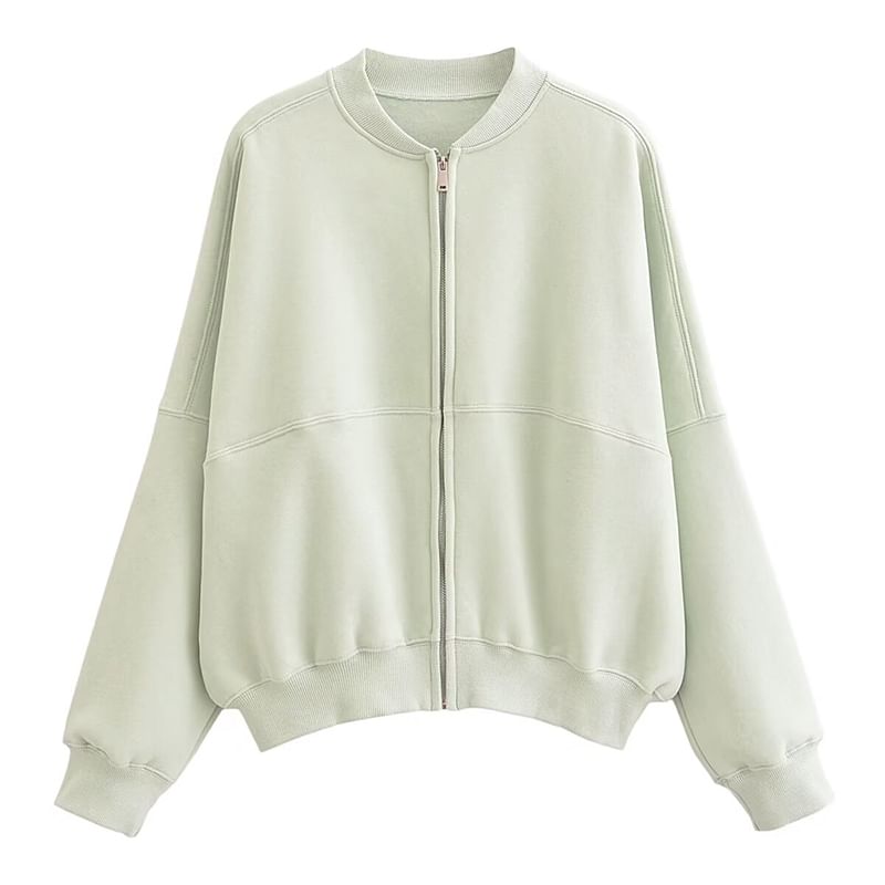 SugaYuja - Jas met rits / Broek met hoge taille en wijde pijpen
