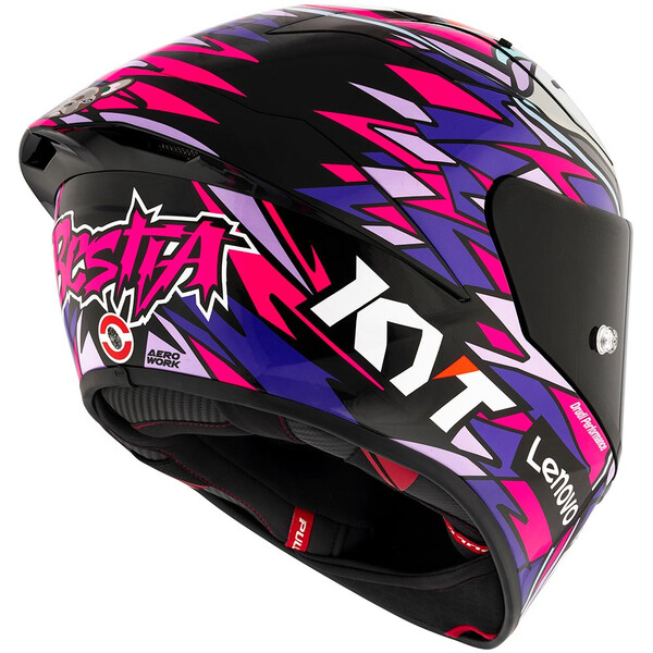 kyt - Casque KX-1 Race GP Bastianini Replica 2023 Violet / Rose / Blanc