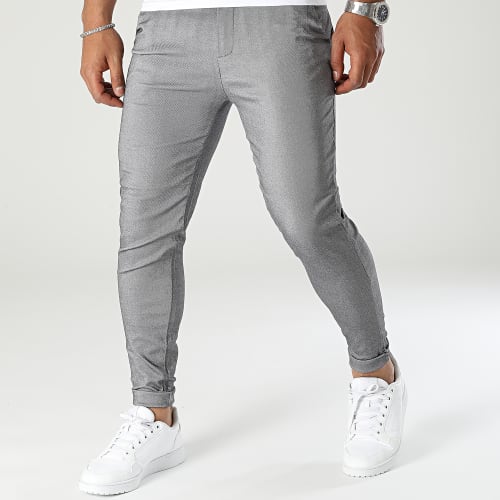 Lot De 2 Pantalons Chino Gris Anthracite