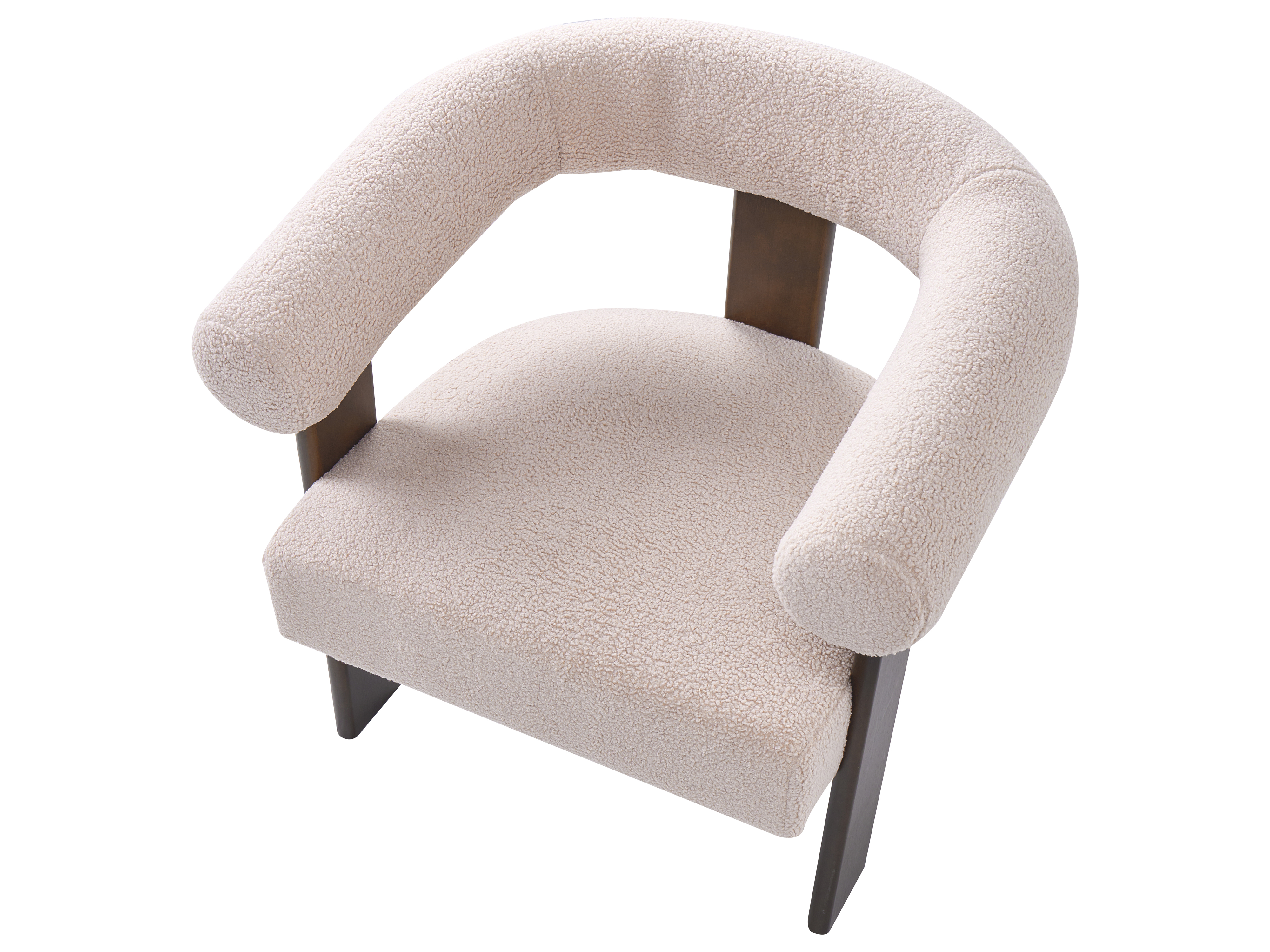 Bankenset ILBRO Bouclé Donkerbruin/beige