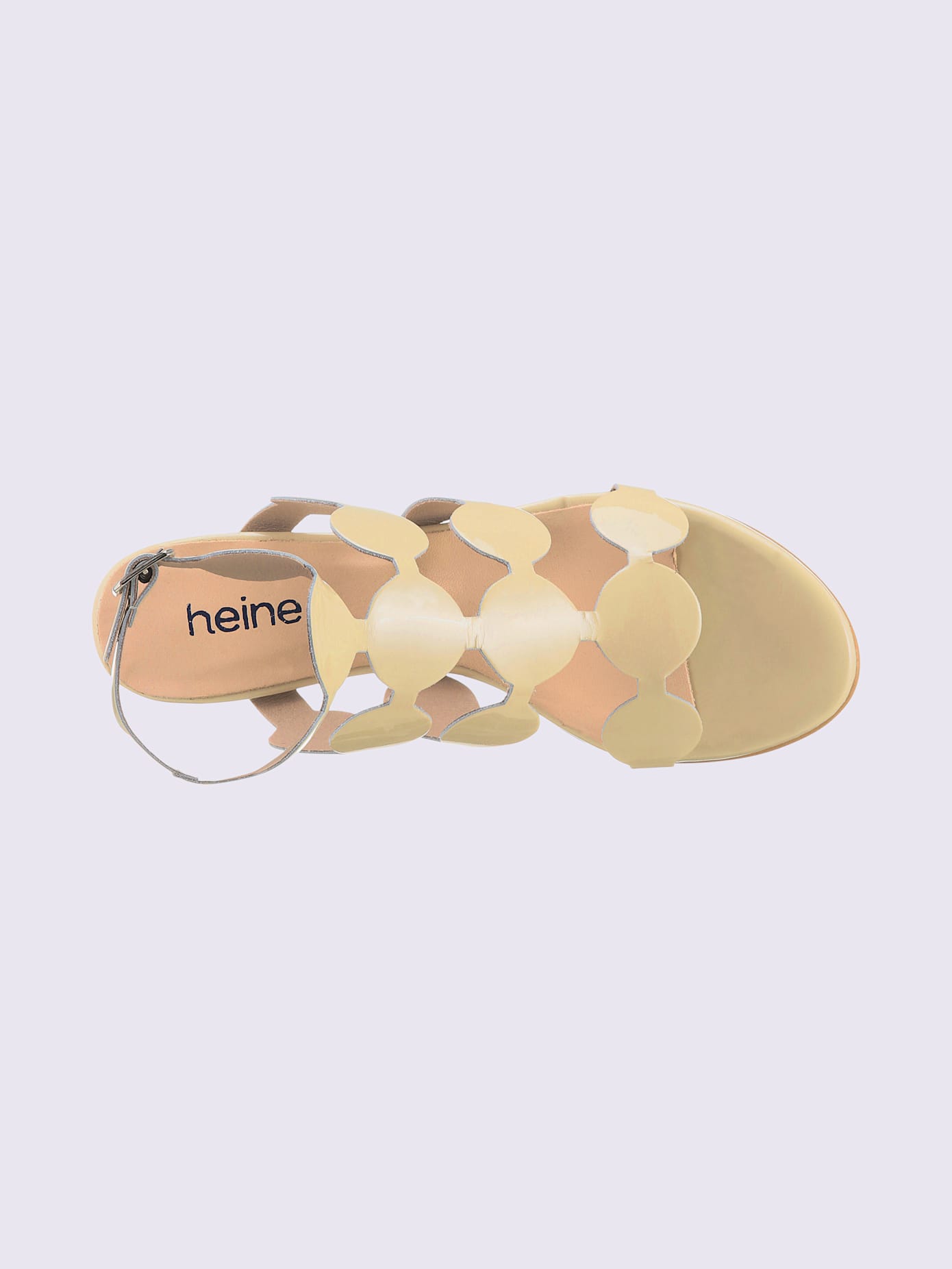 Sandales cuir de vache verni
