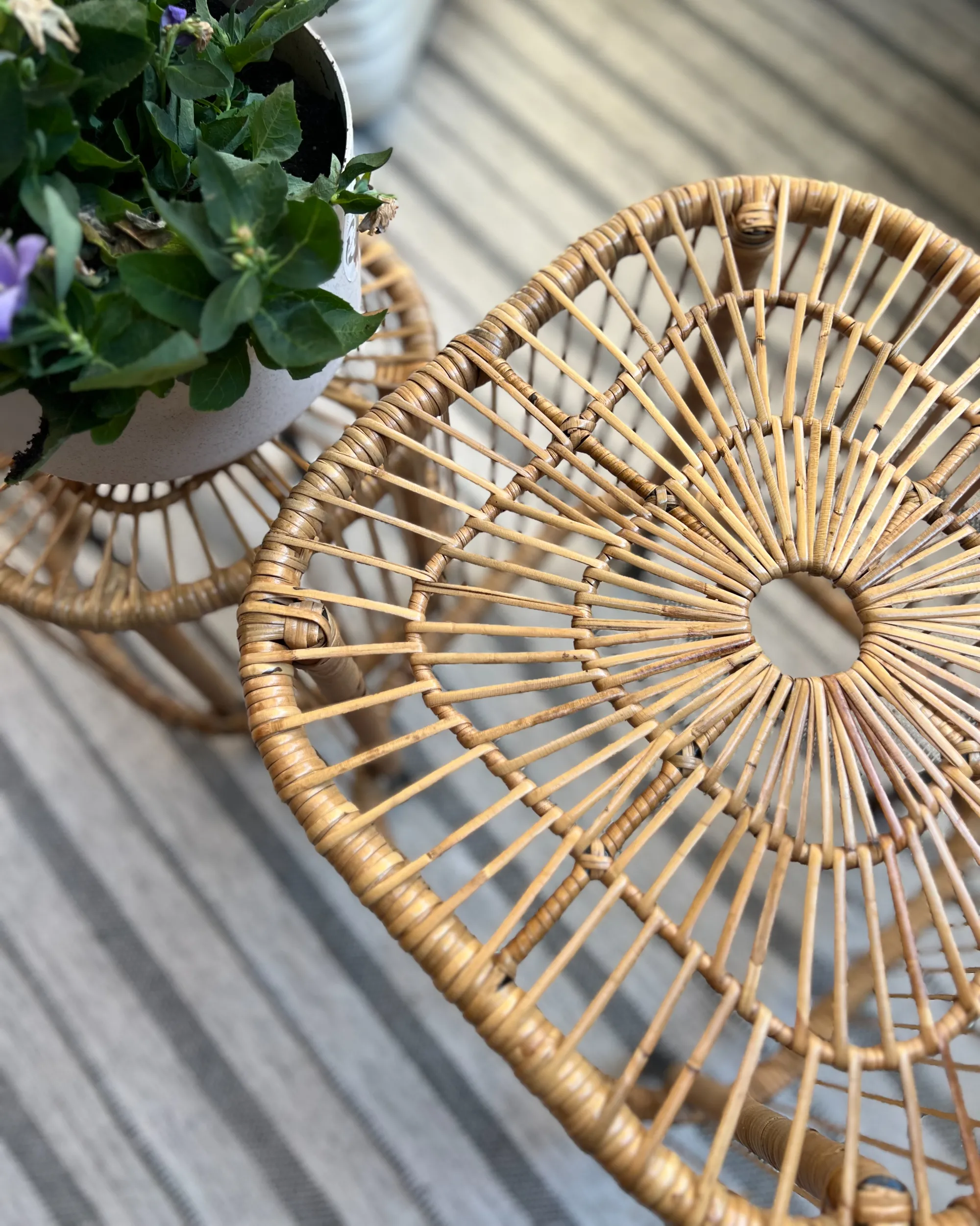 Loungeset met tafel 3-zits MARATEA/CESENATICO Rotan Natuurlijk