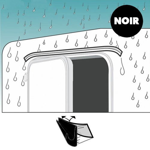DRIP RAIL Mini gouttière NOIR de 0,75 à 5 m