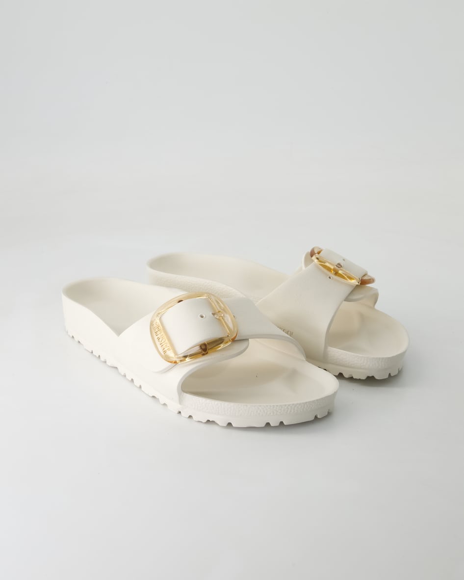Birkenstock Madrid Big Buckle EVA Pantoletten in Weiß