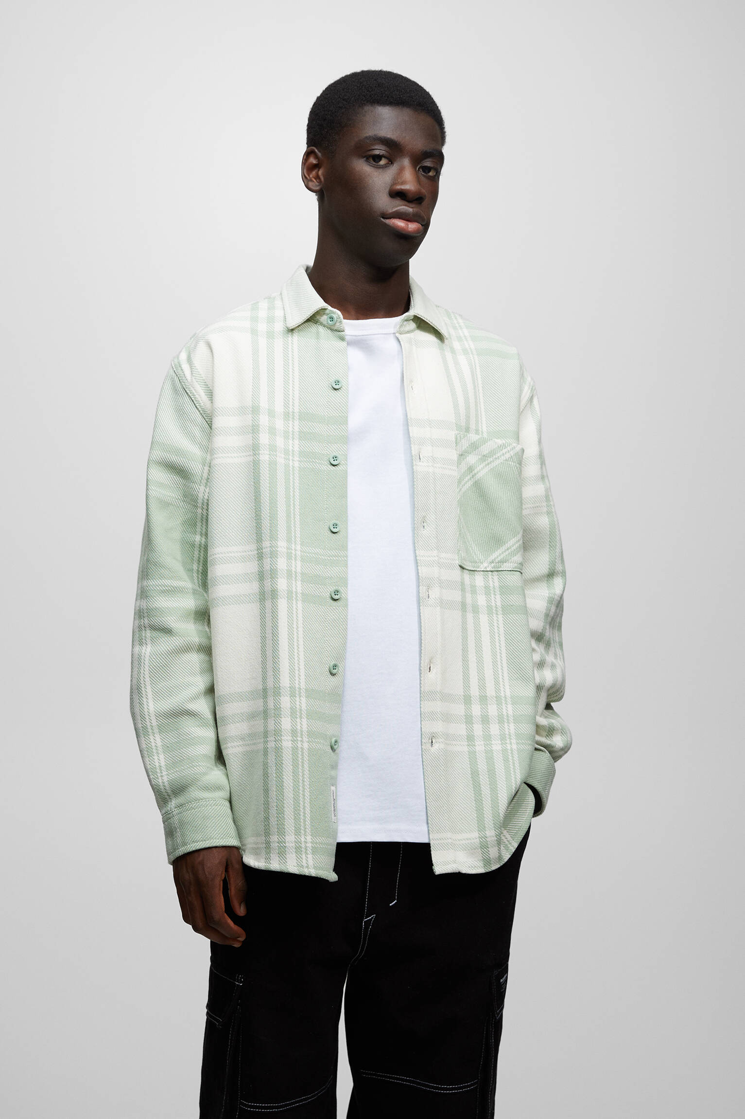 CAMISA DE FLANELA XADREZ - MENTA